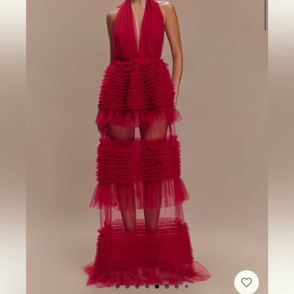 Meshki Dresses & Skirts - Gorgeous Meshki Minka Mesh Ruffle Maxi Dress- Size XXS